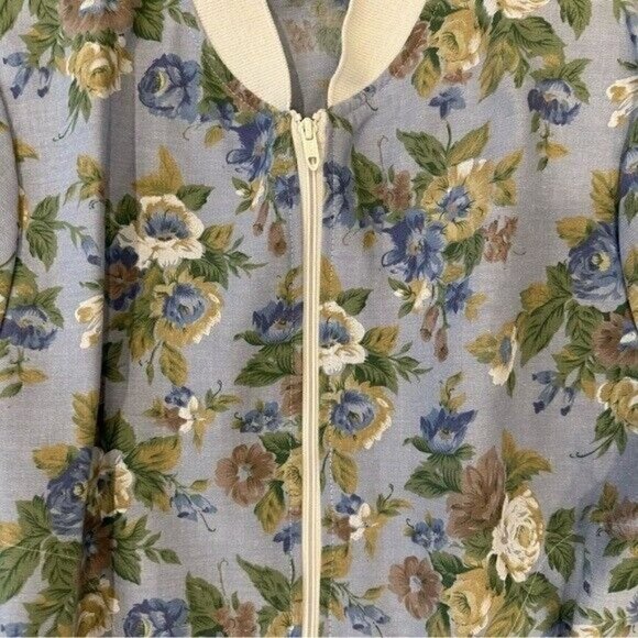 VTG SIMPLY PETITE by cricket lane Floral Bomber Jacket And Pants Set Size Small - Picture 5 of 9
